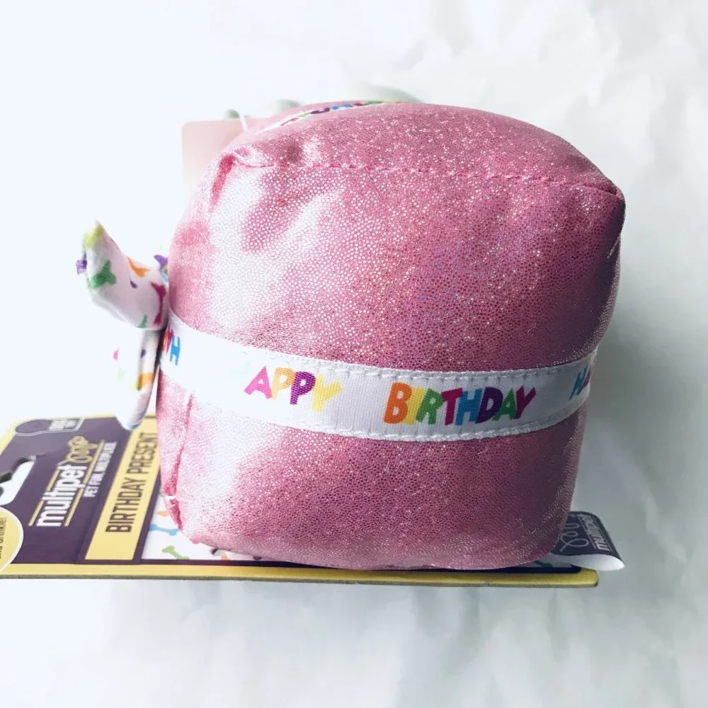 Multipet Birthday Present Dog Toy Plush Squeaker Crinkle 4